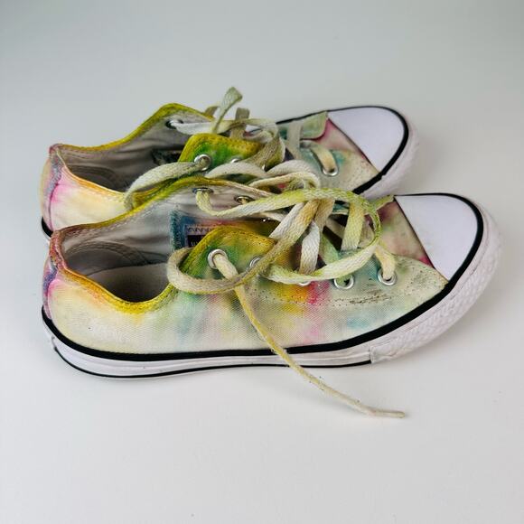 Converse All Star Chuck Taylor Youth Size 2 Multi Tie Dye Canvas Sneaker Shoes - Picture 4 of 8